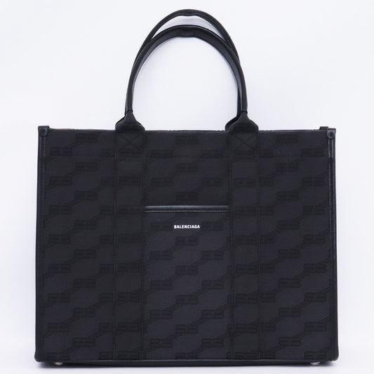 BALENCIAGA BB Logo Hardware 2-Way Tote Bag Black Size F