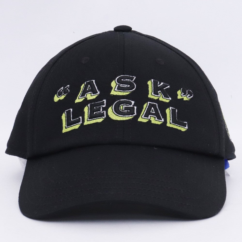 OFF-WHITE Ask Legal Baseball Cap Black Size L