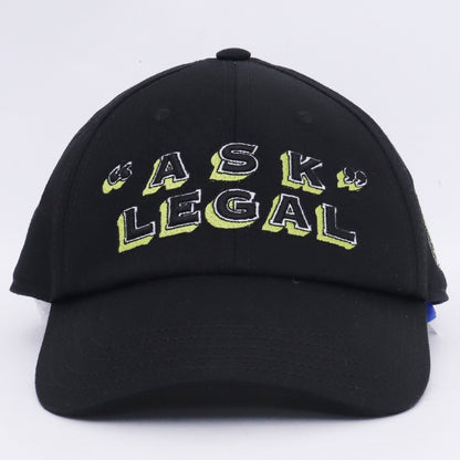 OFF-WHITE Ask Legal Baseball Cap Black Size L