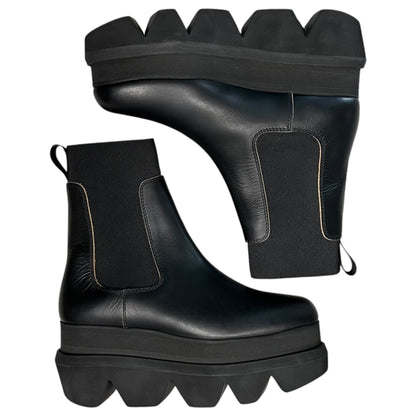 sacai Platform Side Gore Chelsea Boots Black Size EU 39