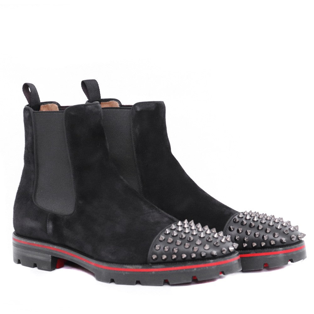 CHRISTIAN LOUBOUTIN Melon Spikes Boots Black Size EU 41