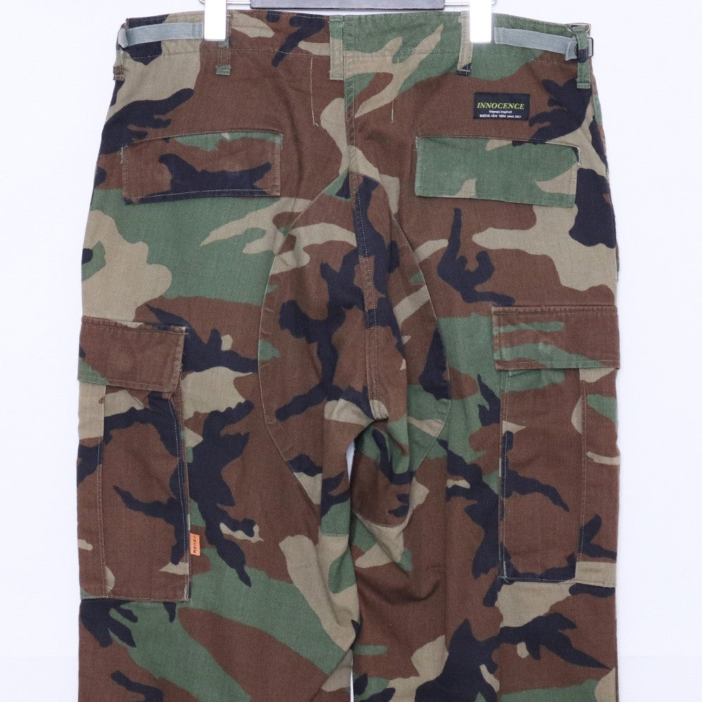 INNOCENCE NY Remake Camo Cargo Pants Khaki Brown Size L