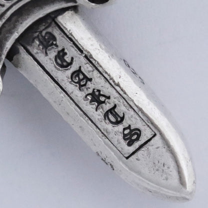 CHROME HEARTS Double Dagger Pendant Necklace Silver Size F