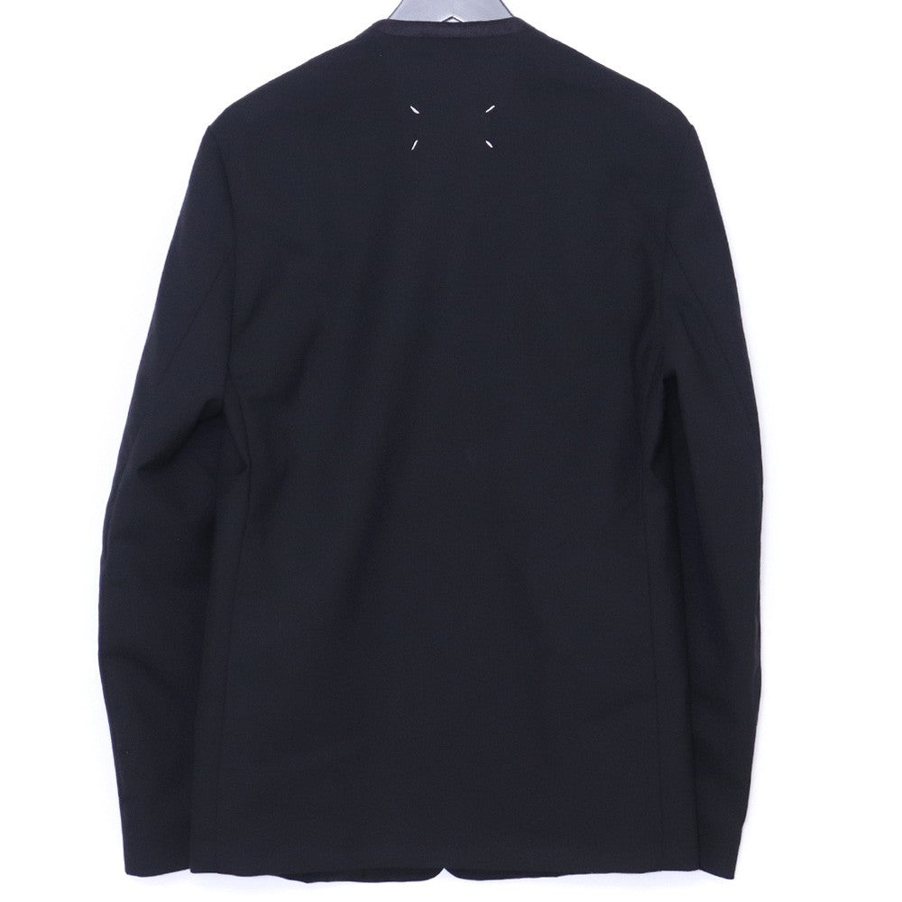 MAISON MARGIELA 21SS No Collar Tailored Jacket Black Size 44