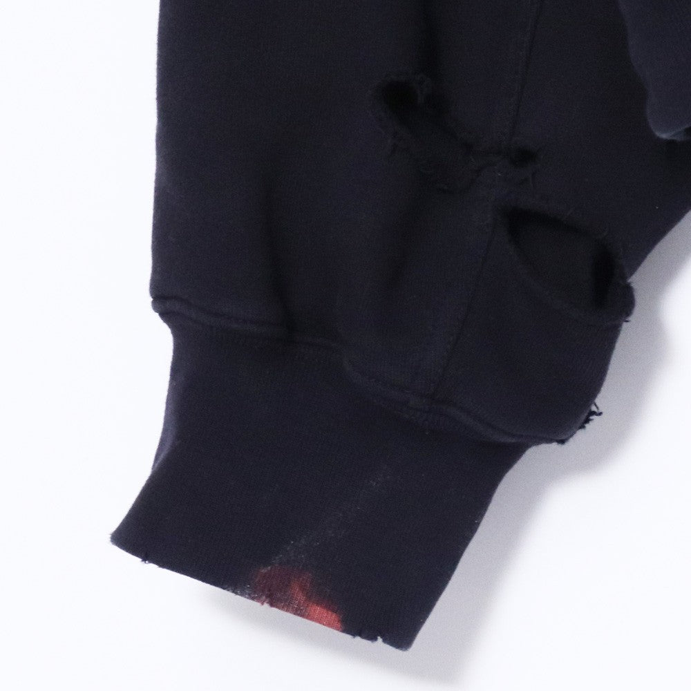 Balenciaga CAPS Destroyed Hoodie Black 21SS Size XS