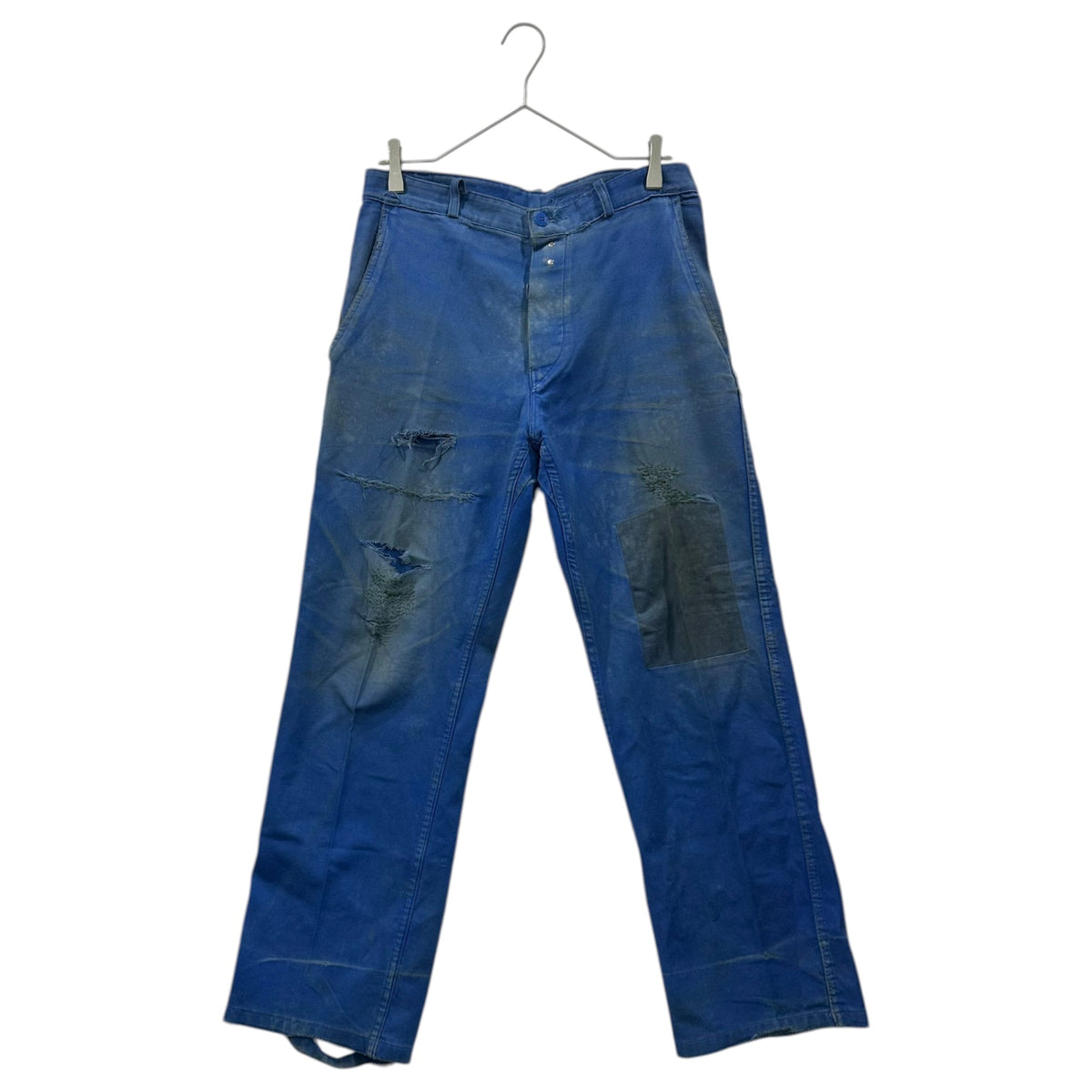 FRENCH VINTAGE 50s-60s Boro French Work Pants Blue