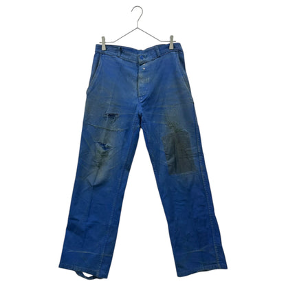 FRENCH VINTAGE 50s-60s Boro French Work Pants Blue