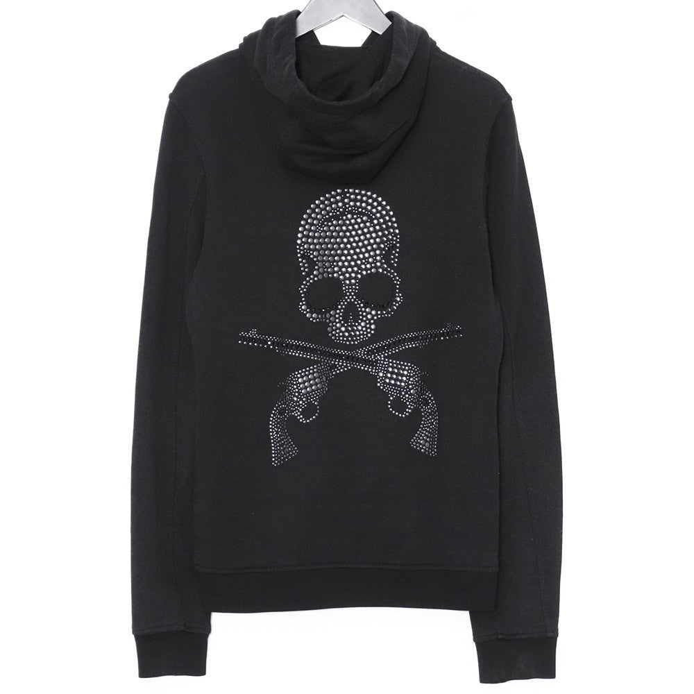 Roar Mastermind Swarovski Skull Double Hoodie Black Size 2
