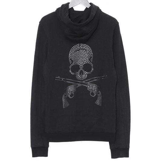 Roar Mastermind Swarovski Skull Double Hoodie Black Size 2