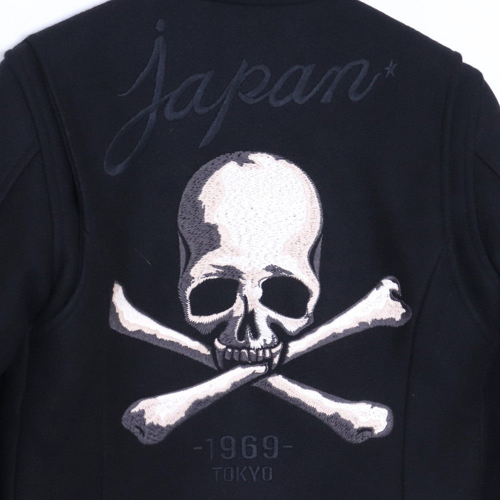 ROEN Skull Embroidery Wool Jacket Black Size 44