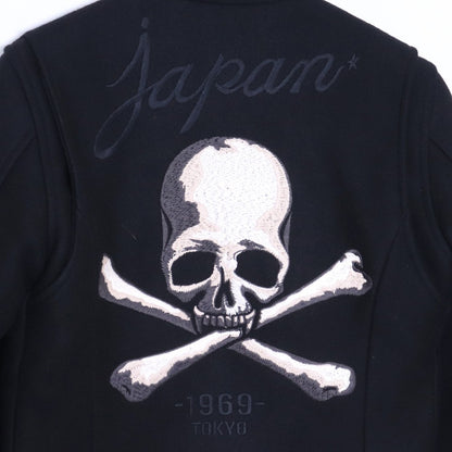 ROEN Skull Embroidery Wool Jacket Black Size 44