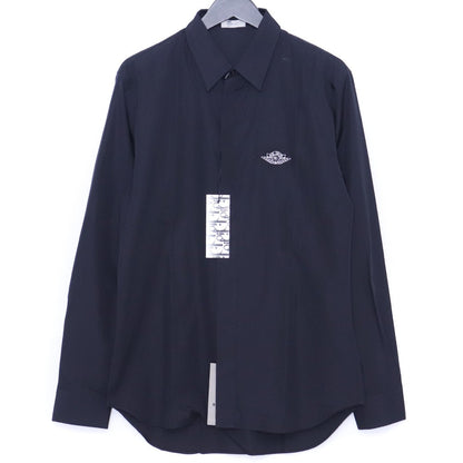 Dior x Nike 20AW Air Dior Wing Logo Shirt Navy Size 40