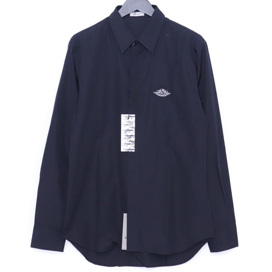 Dior x Nike 20AW Air Dior Wing Logo Shirt Navy Size 40