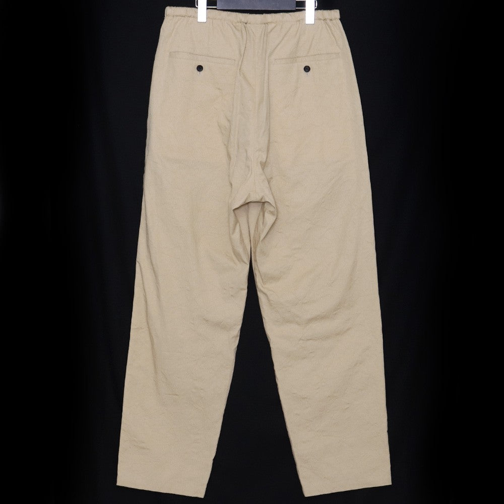 SUS-SOUS Wide Tapered 60/2 Gabardine Pants Beige Size 7