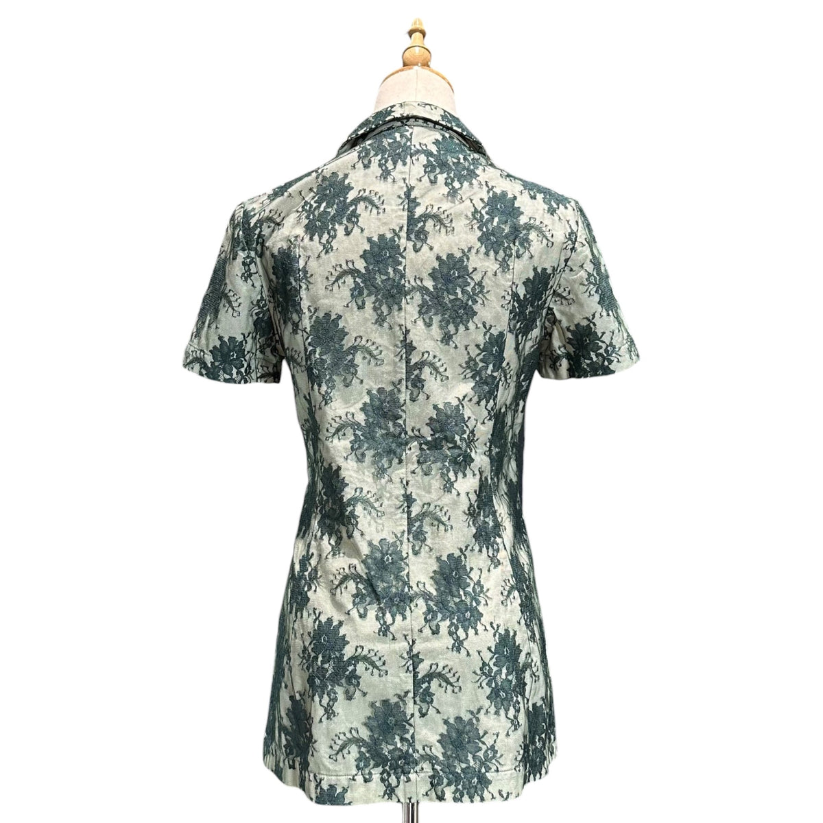 COMME des GARCONS 98SS Floral Lace S/S Shirt Green Size M