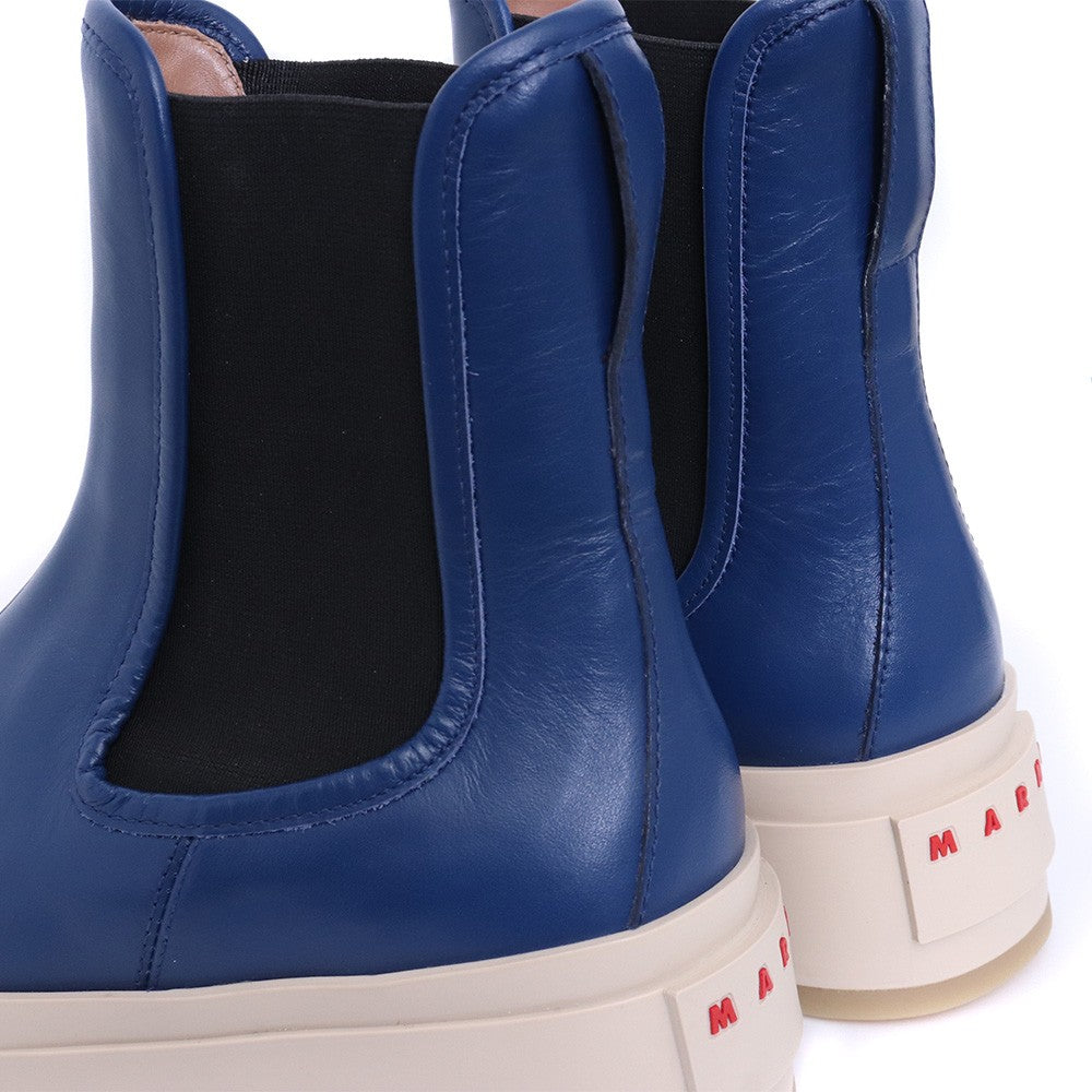 MARNI CHELSEA BOOT Nappa Leather Chelsea Boots Blue Size 35