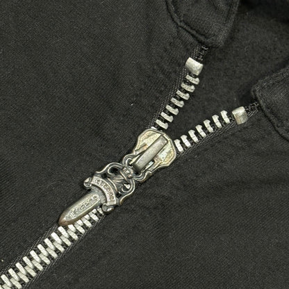 CHROME HEARTS 90s Dagger-Charm Zip Back-Print Multi Hoodie Size XS