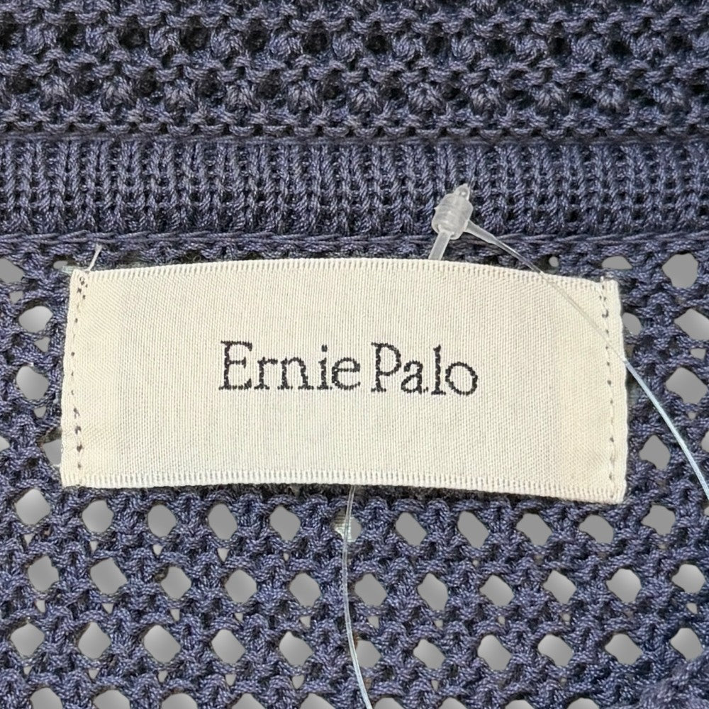 ERNIE PALO Mesh Knit Cardigan Navy Size 46