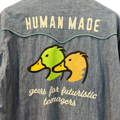 Human Made Western Chambray Shirt Indigo Size L
