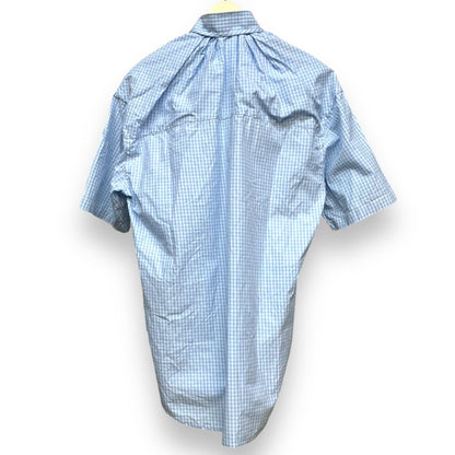MARTINE ROSE 22SS Tuck Neck S/S Shirt Light Blue Size S
