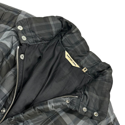 Bape A BATHING APE 2000s Tartan Padded Jacket Gray Size M