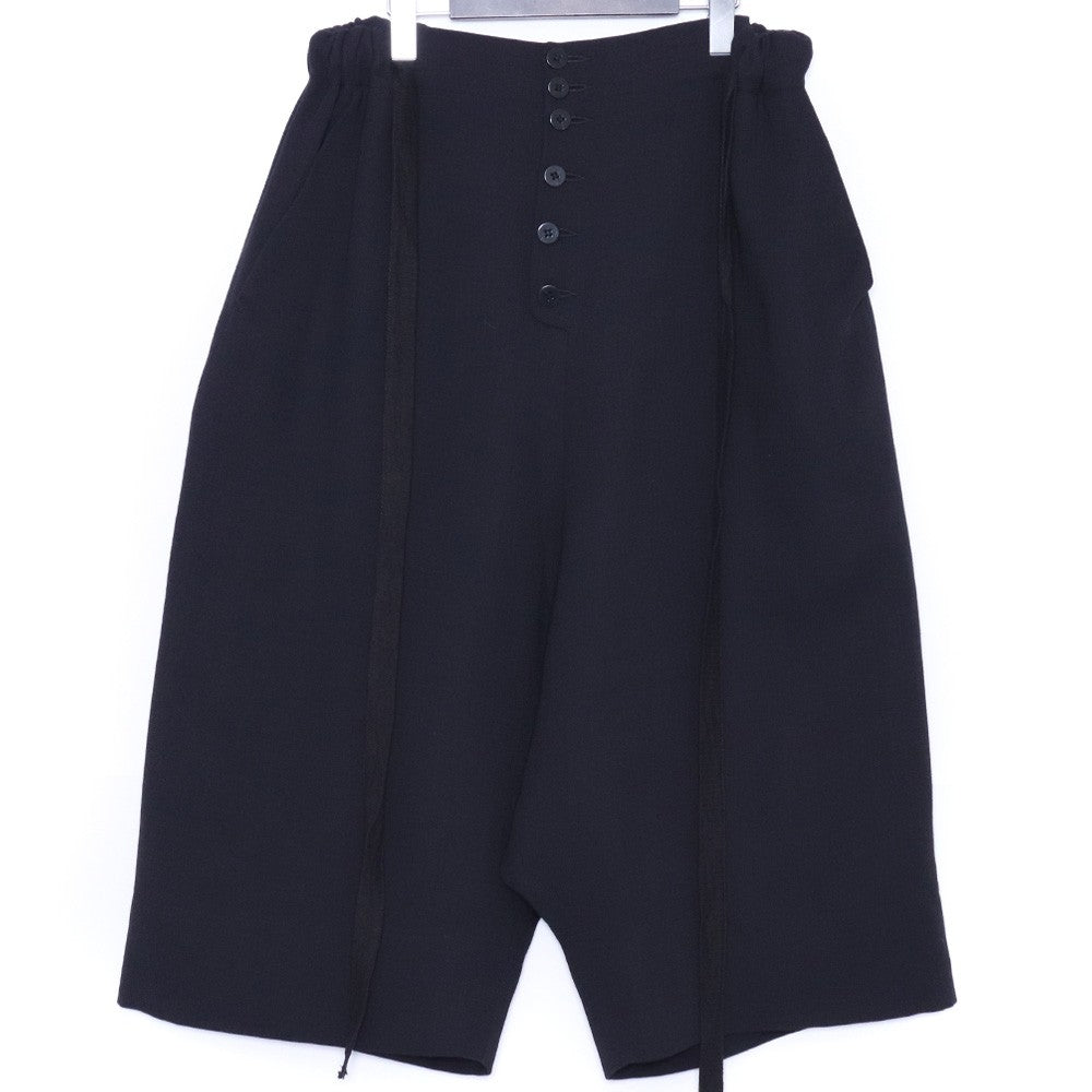 SOSNOVSKA 20SS Wool Wide Shorts Black Size XS