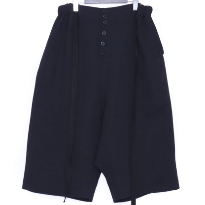 SOSNOVSKA 20SS Wool Wide Shorts Black Size XS