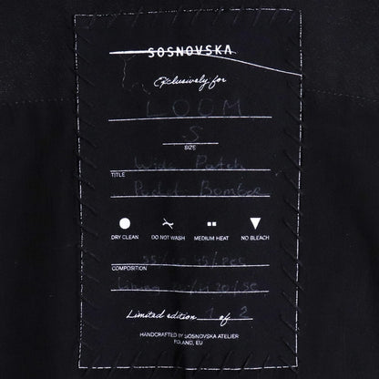 SOSNOVSKA LOOM OSAKA Wide Patch Pocket Bomber Black Size S