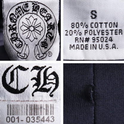 CHROME HEARTS OLD SWTSHRT HD ZIP Dagger Hoodie Navy Size S