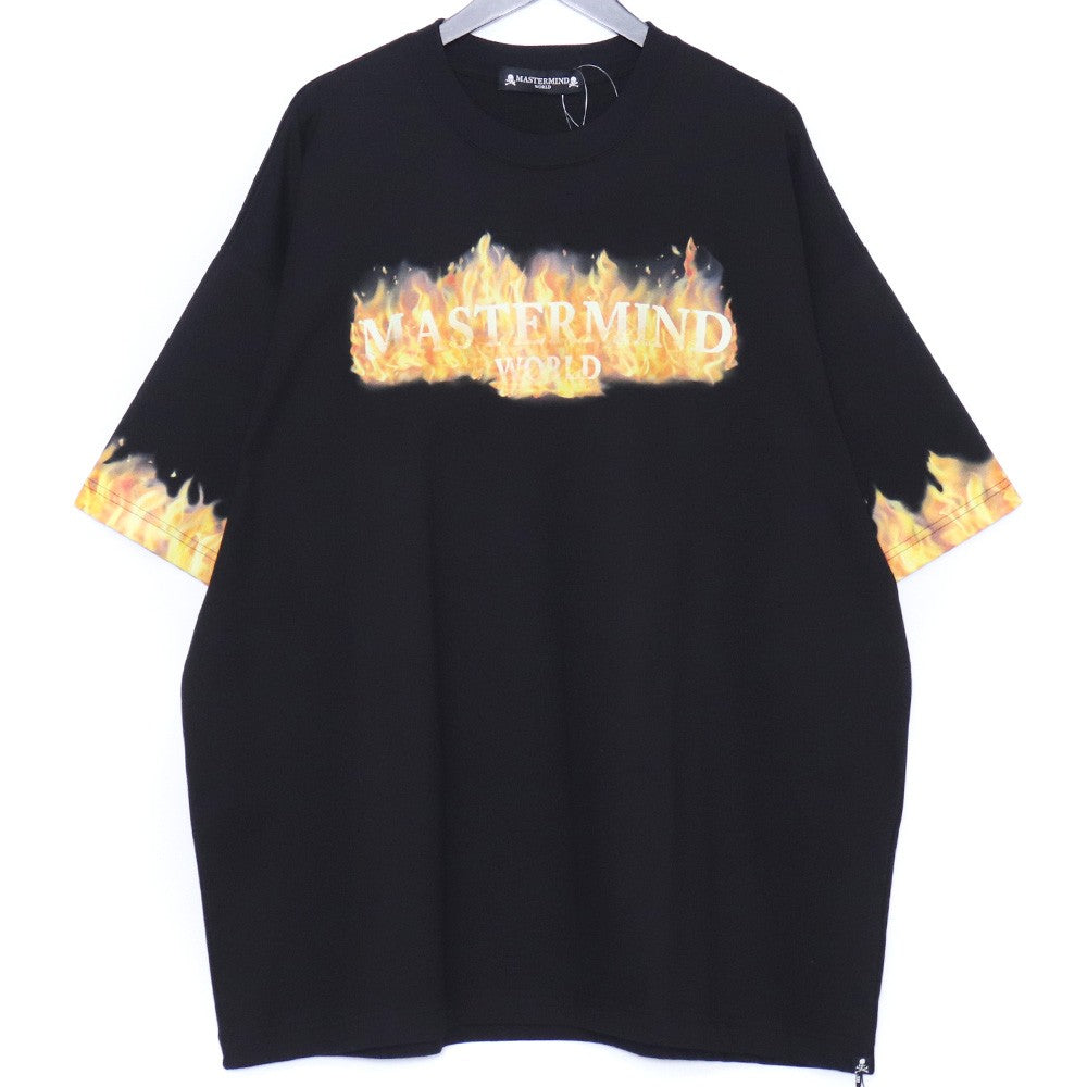 MASTERMIND JAPAN 24SS Fire Print T-Shirt Black Size M