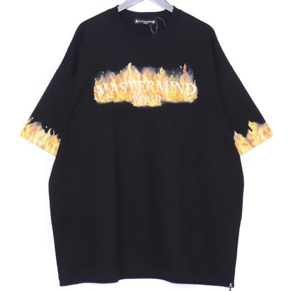 MASTERMIND JAPAN 24SS Fire Print T-Shirt Black Size M