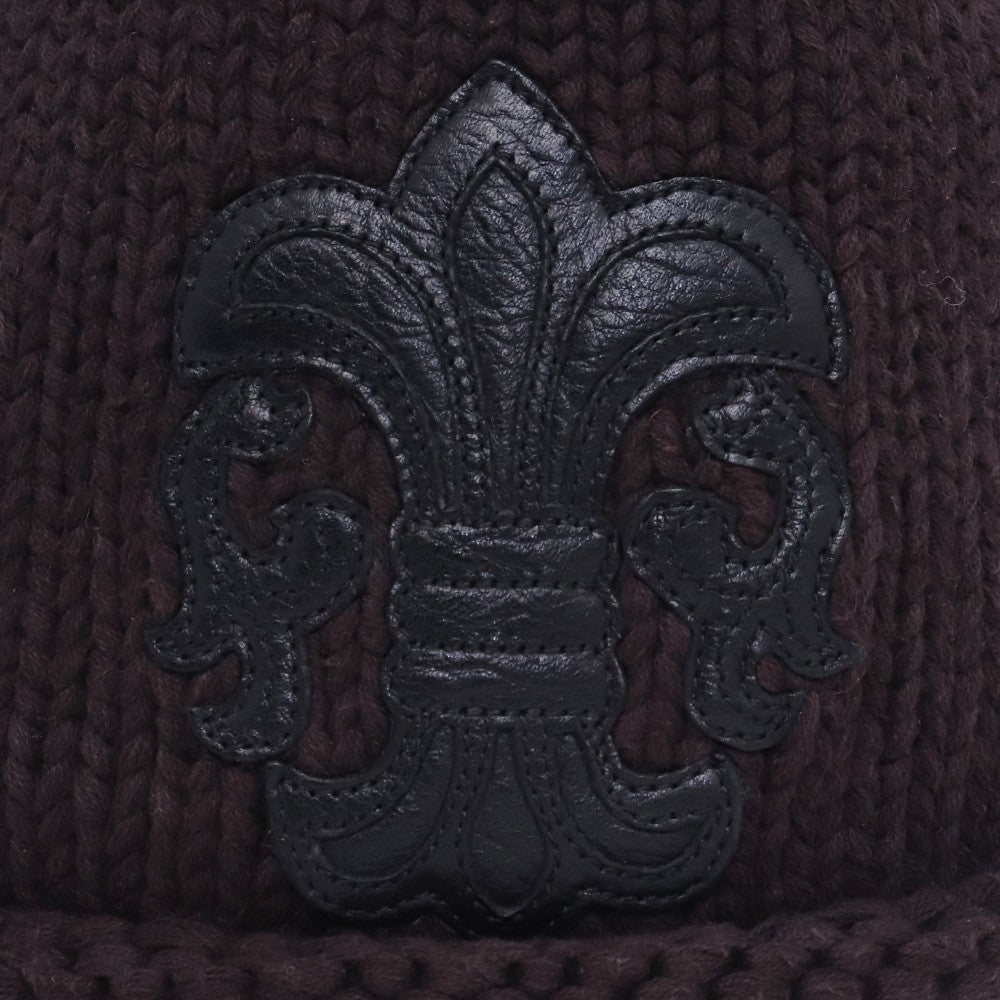 CHROME HEARTS BS Flare Patch Cotton Beanie Black Size F