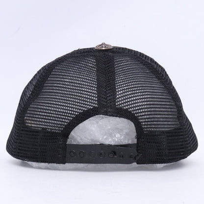 CHROME HEARTS Black Mesh Trucker Cap Size F