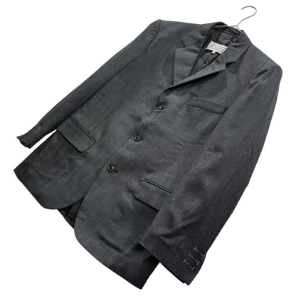 MAISON MARGIELA 22AW Herringbone Wool Suit Jacket Size 46