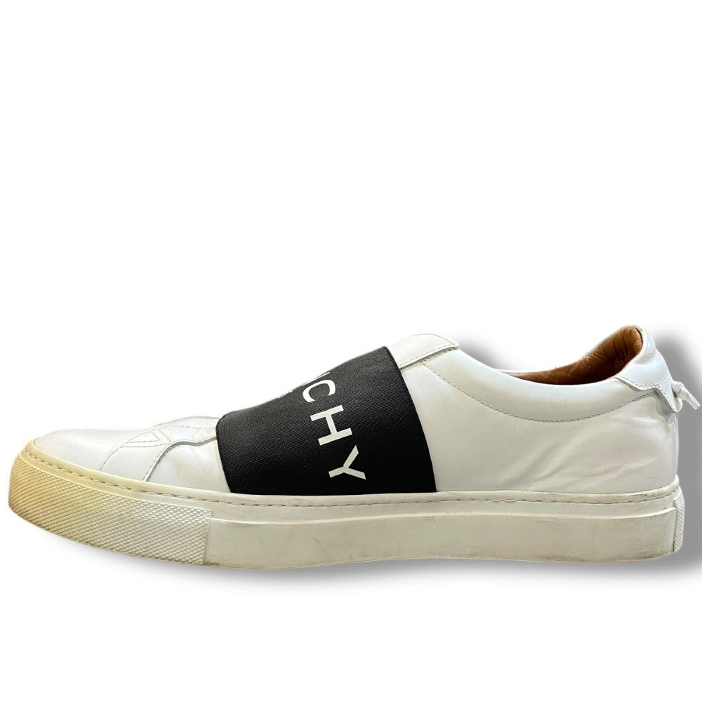 GIVENCHY Logo Band Slip-On Sneakers White Size EU 42