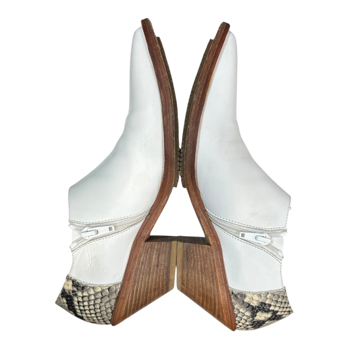 JUNYA WATANABE Back-Python Paneled Shoes White Sneakers Size S