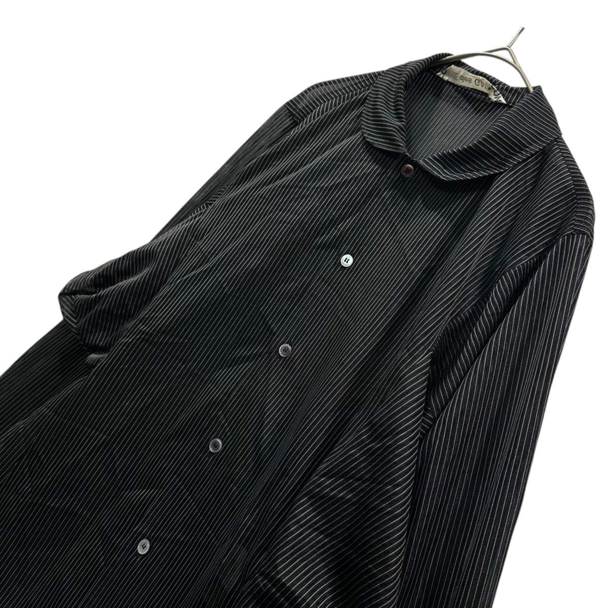 COMME des GARCONS 80s Sheer Stripe Button-Up Size FREE