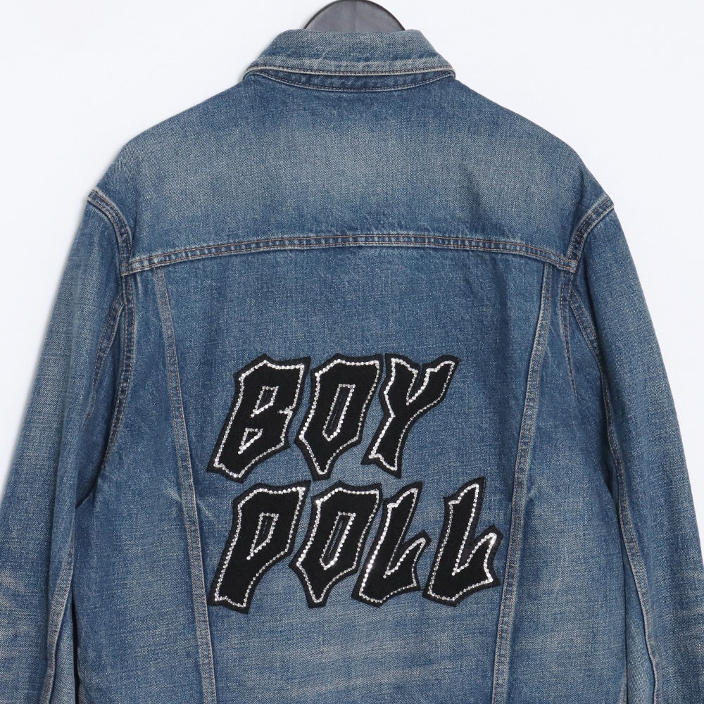 CELINE 22AW BOY DOLL Union Wash Denim Jacket Indigo Size XS