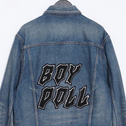 CELINE 22AW BOY DOLL Union Wash Denim Jacket Indigo Size XS