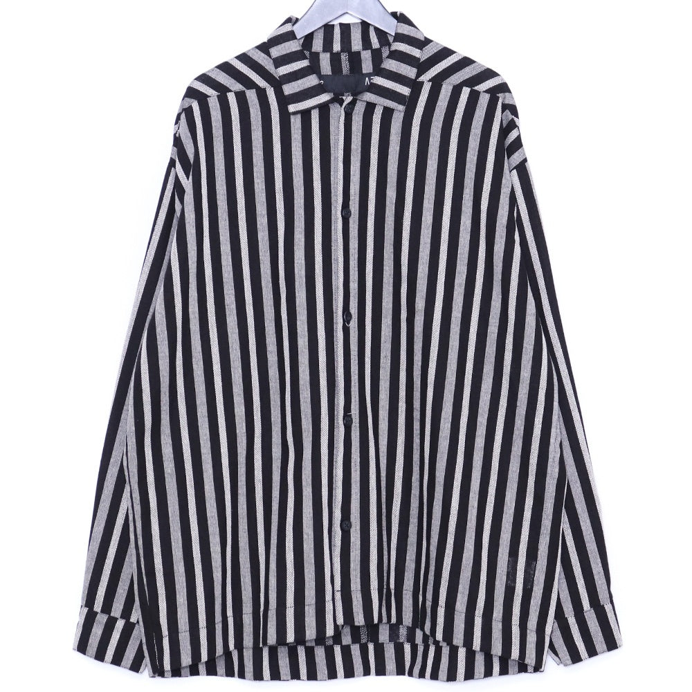 A.F Artefact 25SS Herring Bone Stripe Loose Shirt Size 2
