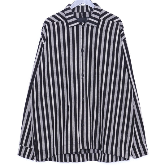 A.F Artefact 25SS Herring Bone Stripe Loose Shirt Size 2