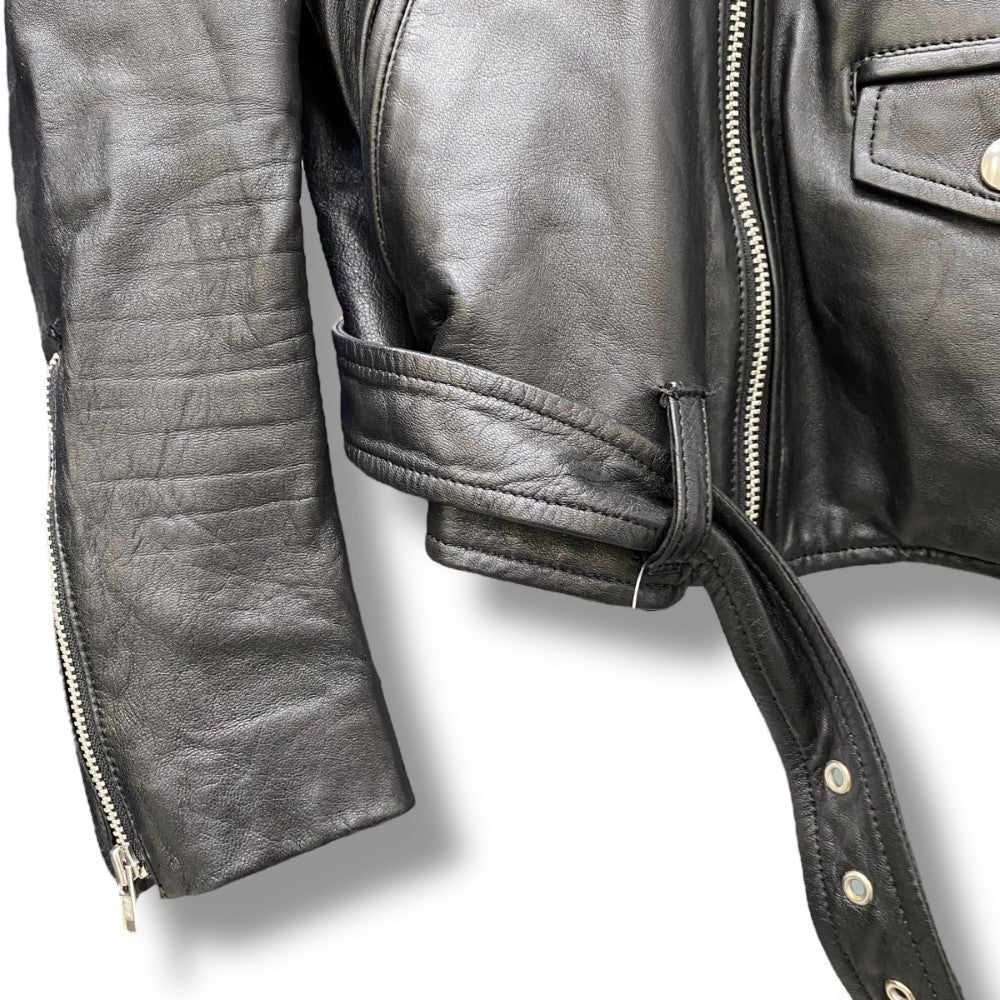 JOHN LAWRENCE SULLIVAN Sheepskin Double Jacket Black Size 38