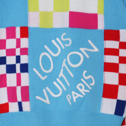 LOUIS VUITTON 21SS Distorted Giant Sweater Blue Size M