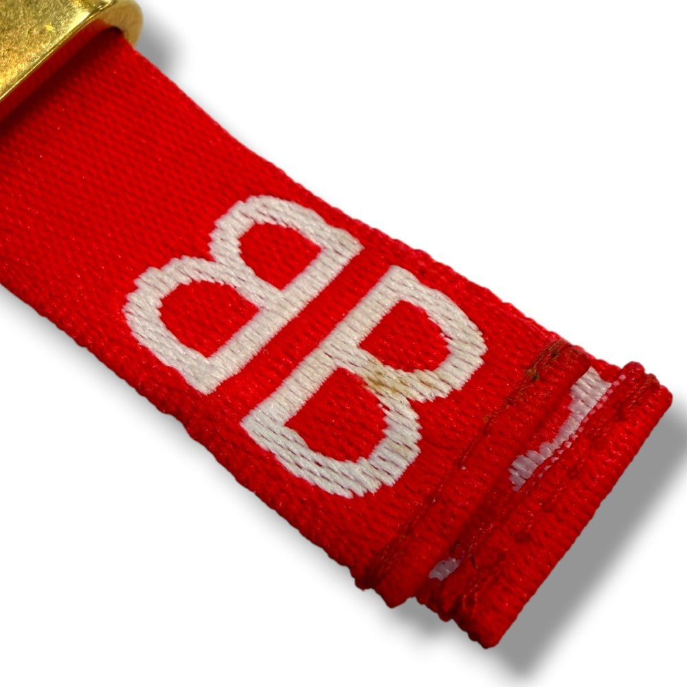 Balenciaga Brand Logo Bracelet Red Size F