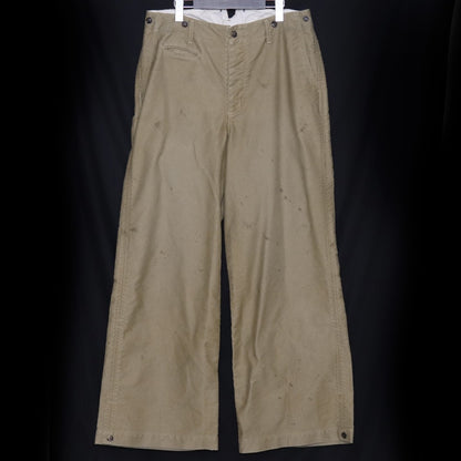 ISO Beige Cotton Baggy Work Trousers Size 3
