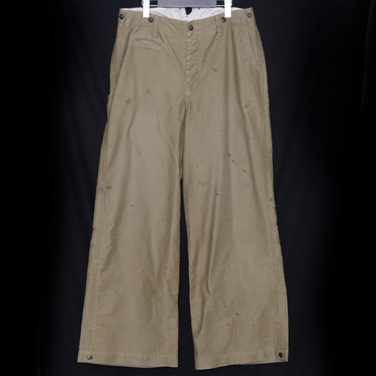 ISO Beige Cotton Baggy Work Trousers Size 3