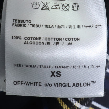 OFF-WHITE 17SS Diag Spray Check Shirt Blue Size XS