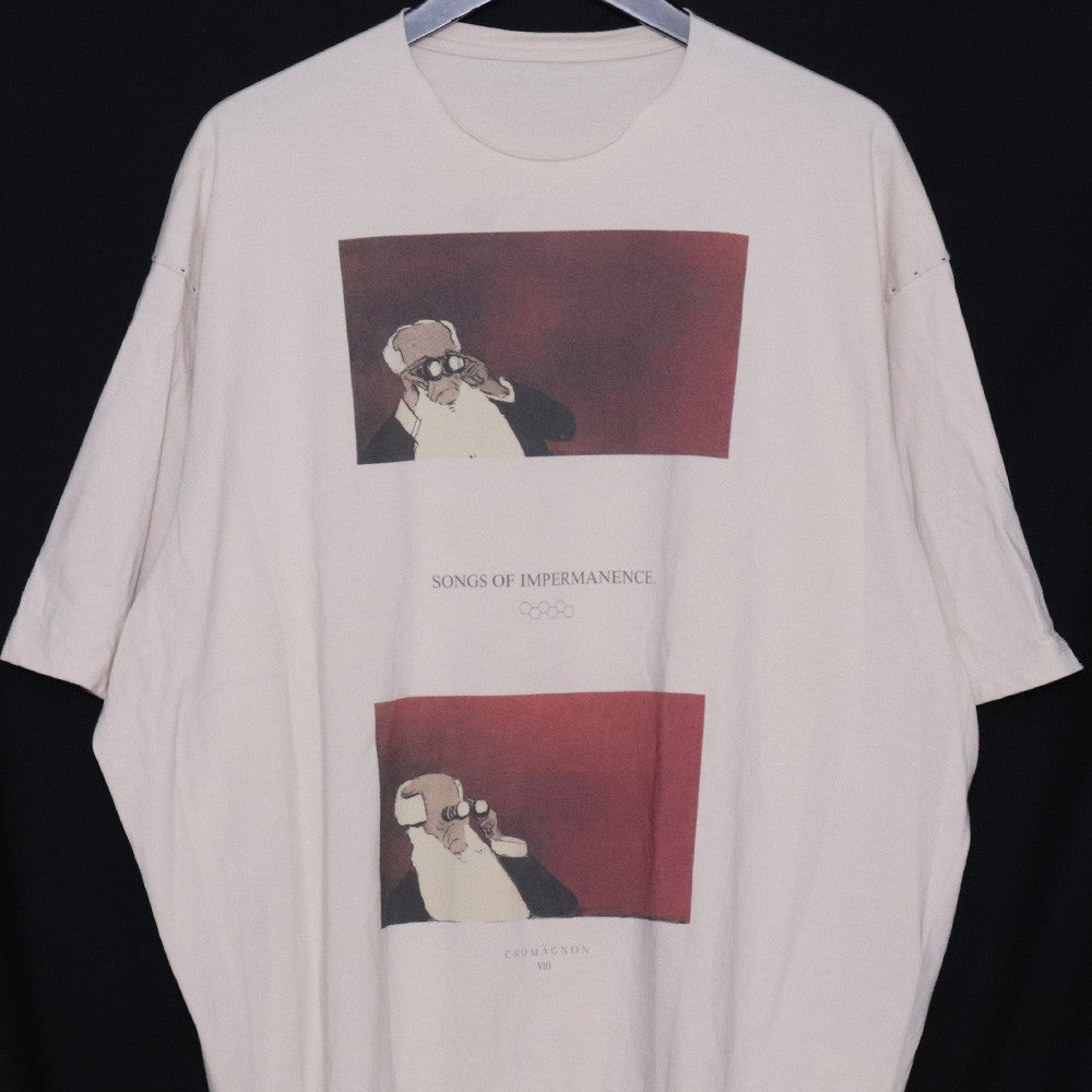 CROMAGNON Antique Print T-Shirt Ecru Size 1