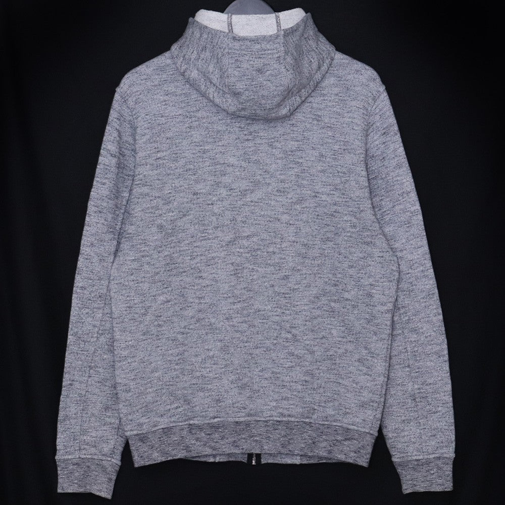 STONE ISLAND Logo Patch Zip Hoodie Gray Size M