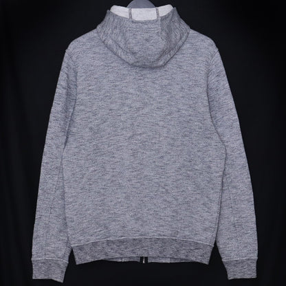 STONE ISLAND Logo Patch Zip Hoodie Gray Size M